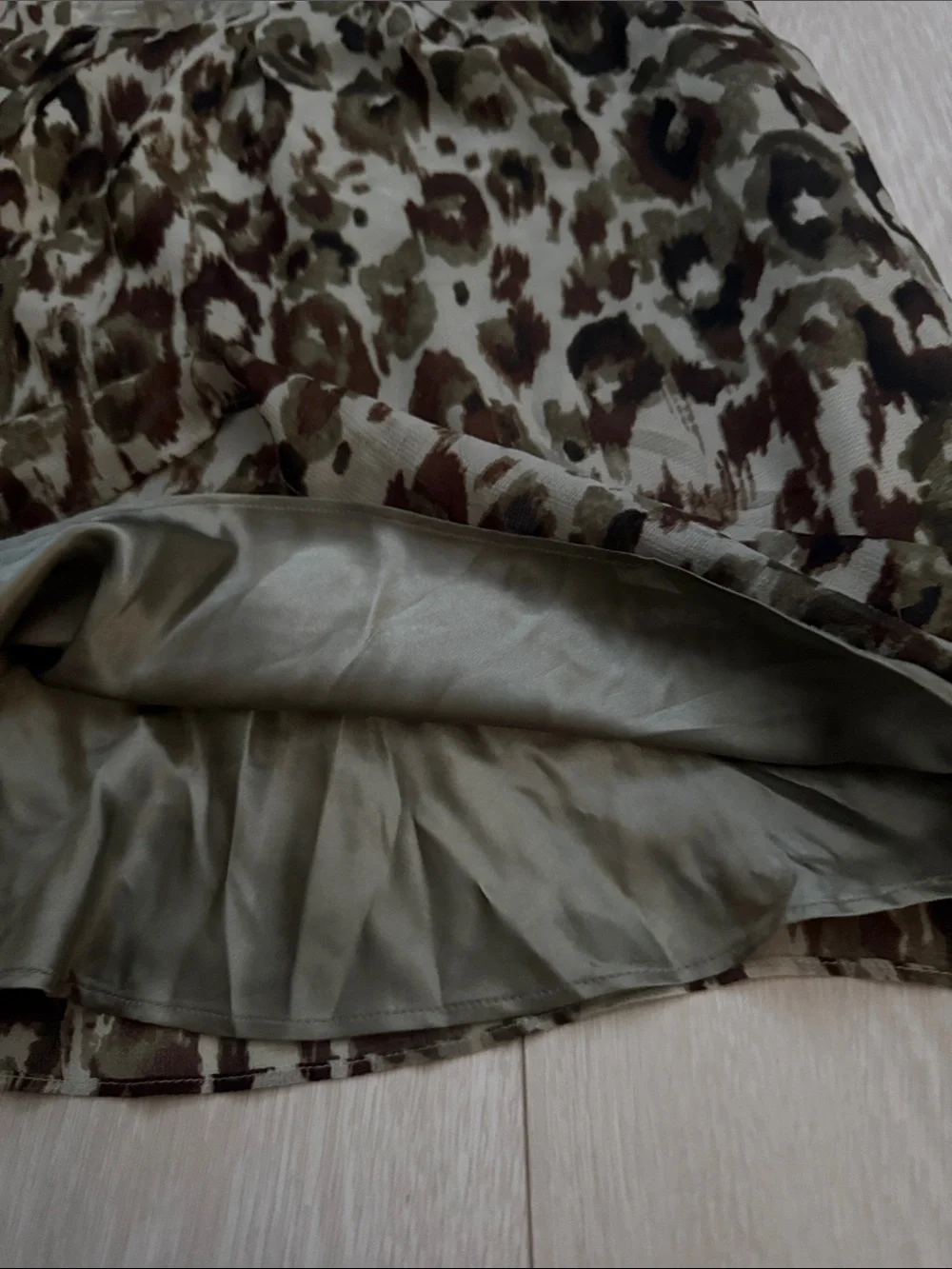 J. Crew Olive and Brown Silk Leopard-Print Camisole